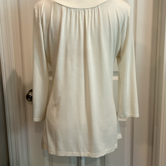 Style & co. size medium off white top with beading - Picture 3 of 3